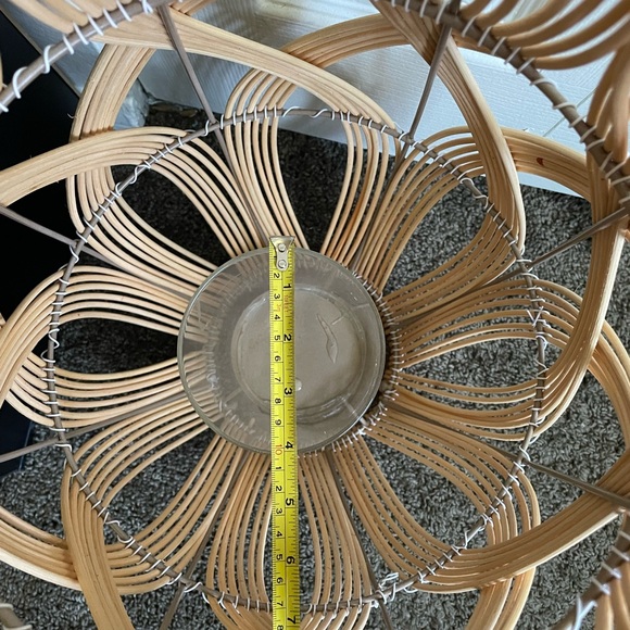 Woven Ratan Lantern with Intricate Diamond Pattern - Picture 8 of 9